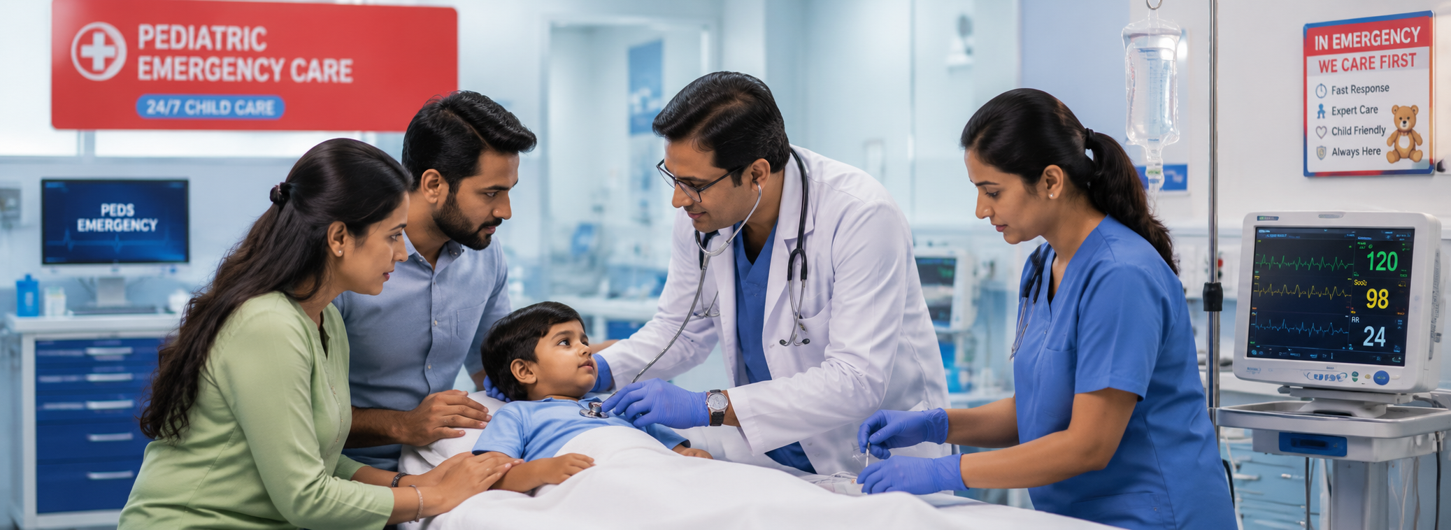 Pediatric Emergency Care at New Amrutha Hospital