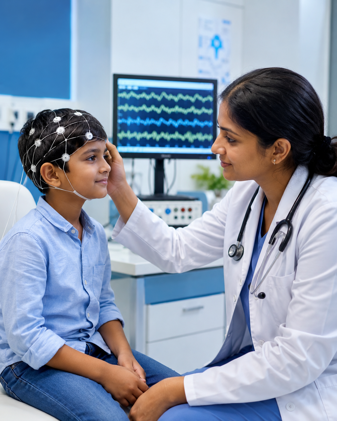 Pediatric epilepsy evaluation and neurological care at New Amrutha Hospital