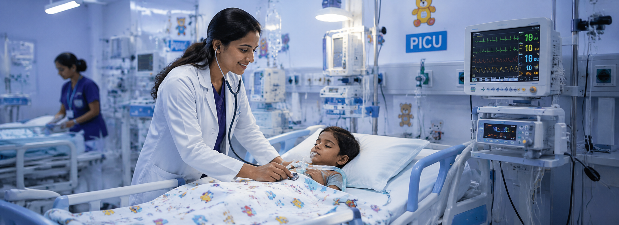 Pediatric Intensive Care Unit at New Amrutha Hospital